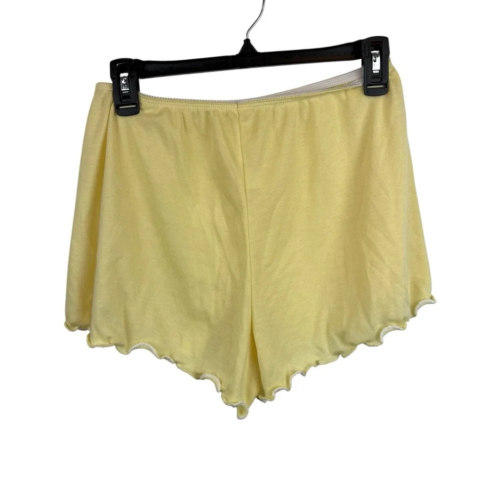 American Vintage‎ Butter Yellow Ruffle Made in USA Shorts Size M